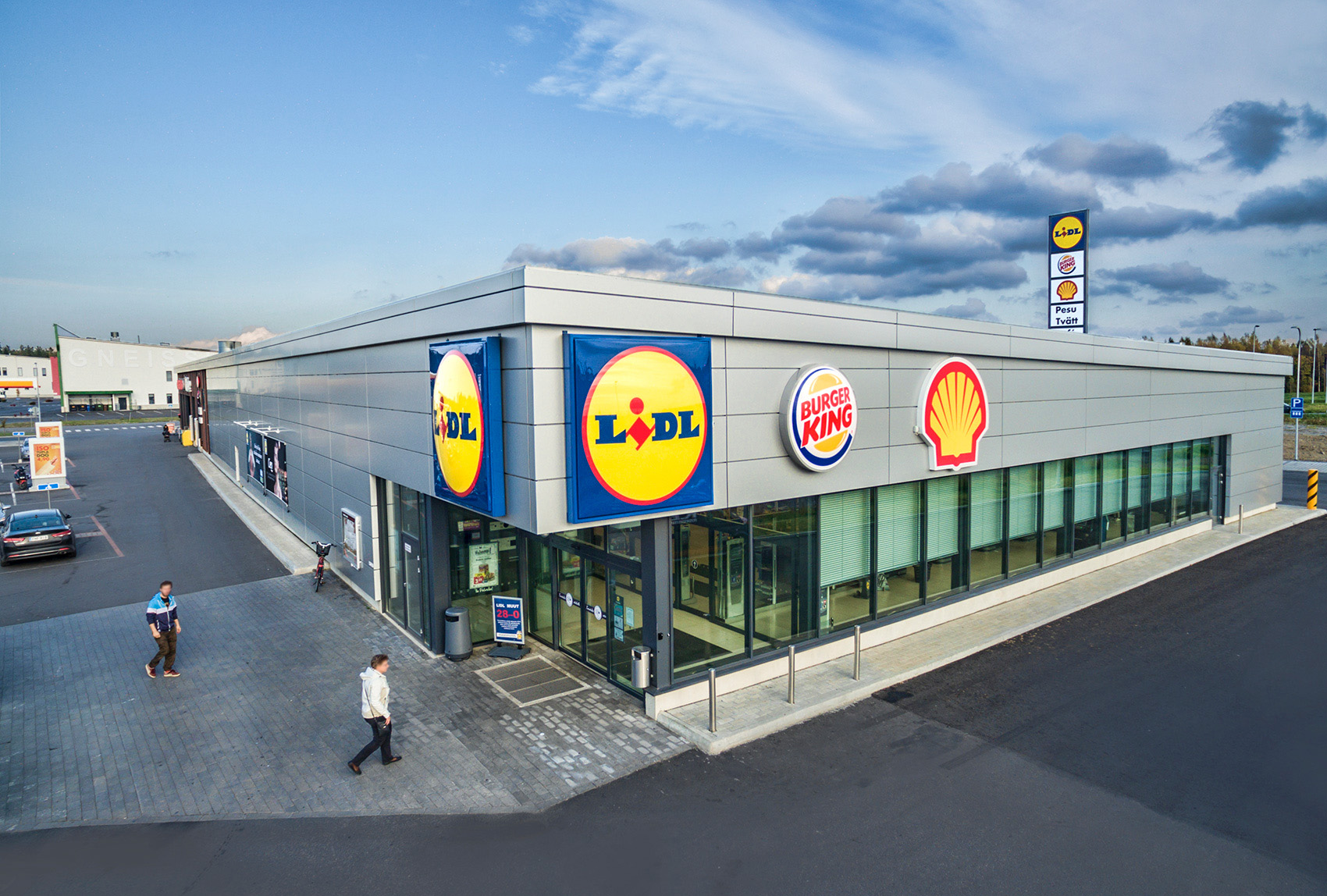 Kohdekuva Vaasa Kivihaantie 16 Lidl BurgerKing Shell